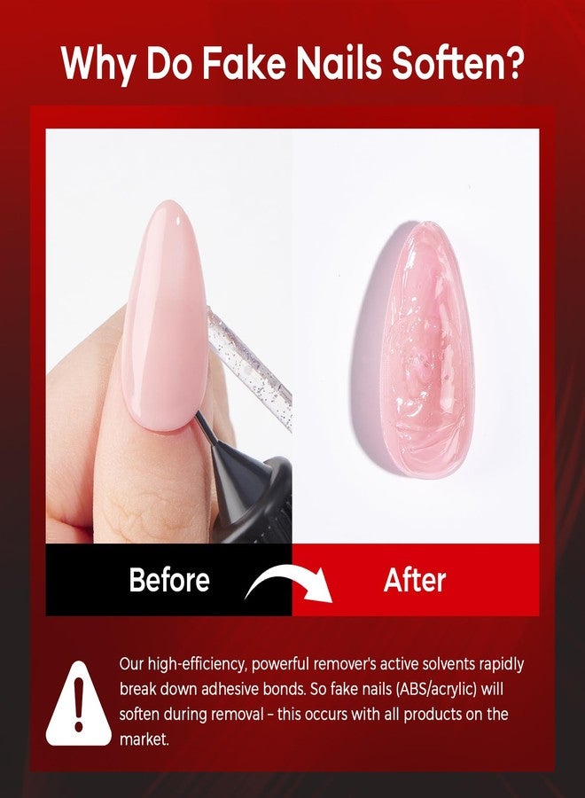 Glamonade Press on Nail Glue Remover: Pinpoint Fake Nails & Artificial Nail Tips Liquid Non-Acetone Nails Glue Remover Not for UV Gel - Needle Tip - Image 5